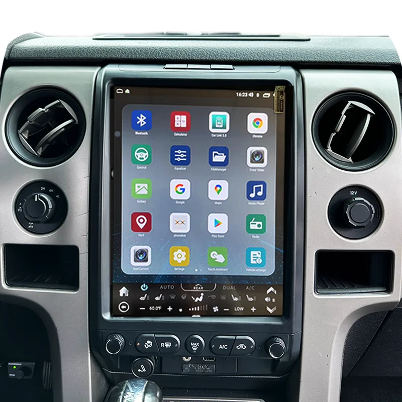 F-150 Car DVD Player Android Audio Head Unit Radio Upgrade Tesla Style Touch Screen for Ford F150 XLT Truck 2009 2013 2014