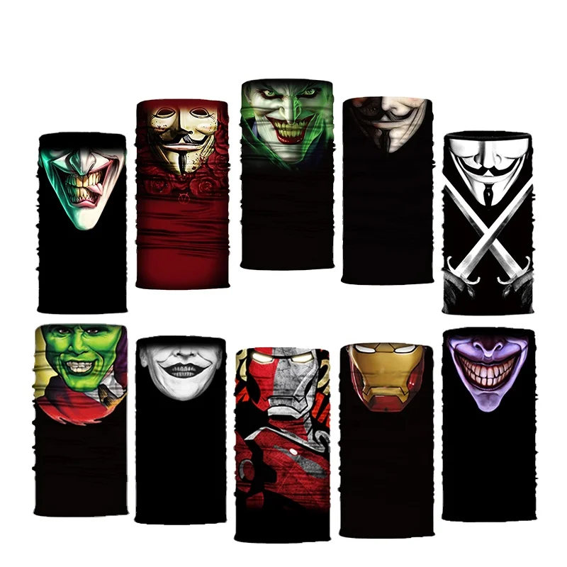 
Clown Face Tube Neck Gaiter Polyester Seamless Bandana 