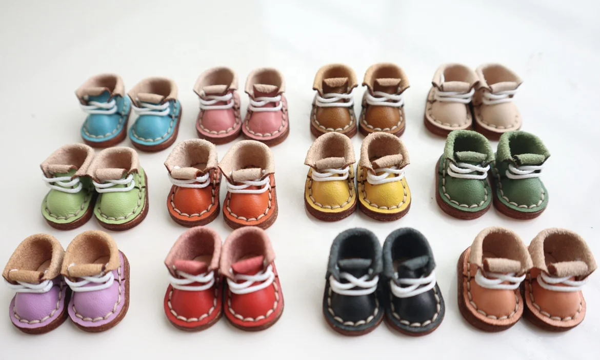 Handmade Mini  leather OB 11 bjb Doll Shoes  for Body9, YMY Body, UFDOLL, GSC, Obitsu11, 1/12bjd Doll