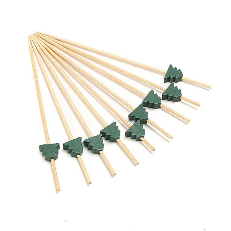 Eco-Friendly Holiday Decoration Bamboo Bead Skewer For Fruit