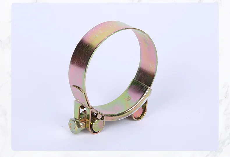 European-Style Steel Pipe Clamp Zinc Handle Type Strong Hose Clamp Throat Hoop