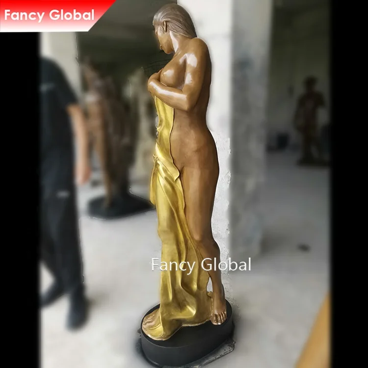 Outdoor Garden Naked Lady Custom Bronze Life Size Statue Graces Sexy Nude Female Bronze Sculpture Woman Statues