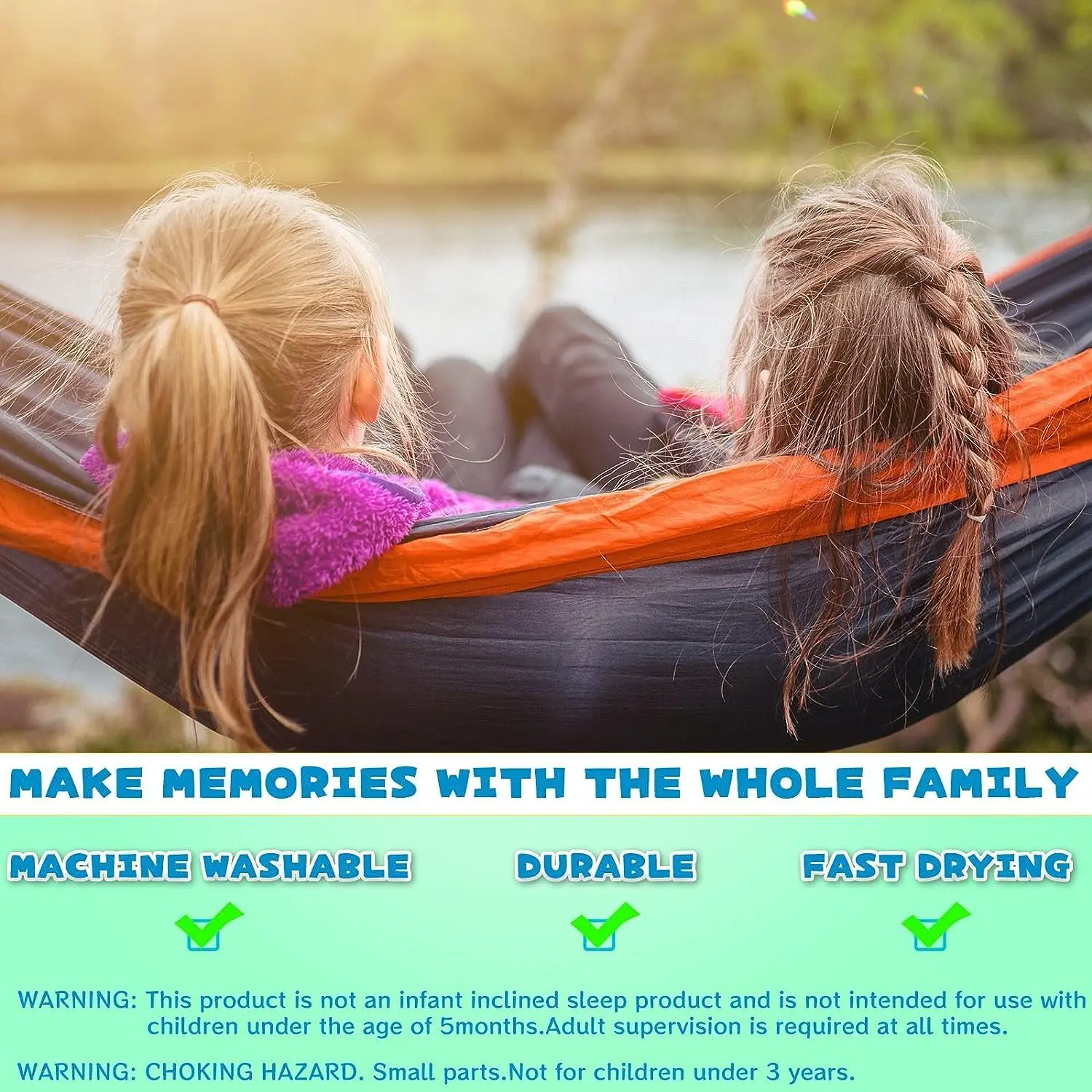 Popular Cute Colorful Breathable Portable Nylon Swing Parachuter Ripstop Kid Hammock Children Hanging Chair