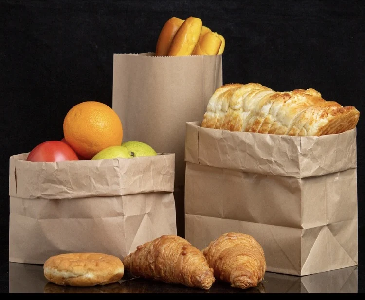 High Quality Sachet Packaging Square Big Paper Take Out Bags Shopping Custom Small Gift Sacks