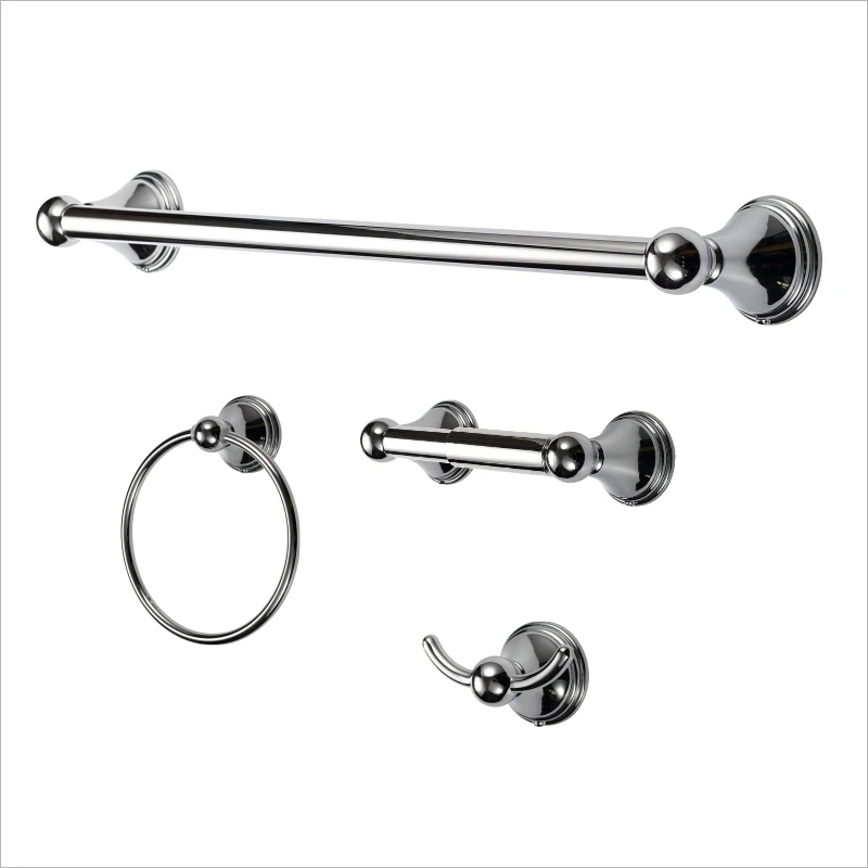 Modern Metal 4-Piece  Bathroom Hardware Set Bath Hardware Wall Mounted Bathroom Accessories Set