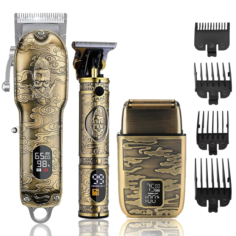PRITECH All Metal Barber Cutting Machine Professional Mens Beard Trimmer Electric Hair Clipper
