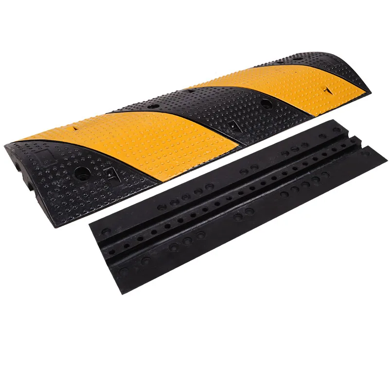 Channel Rubber Electrical Wire Cable Cover Speed Bump Guard Protector Ramp