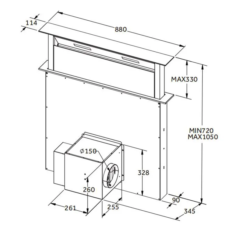 Standard wholesale price smart cooker hood 90cm kitchen various specifications under cabinet cooker hood