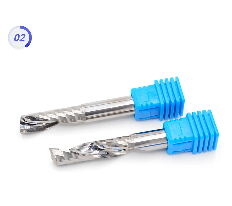 Two Flutes Spiral Tungsten Steel End Mill Carbide Metal Milling Cutter Cnc Engraving Bits
