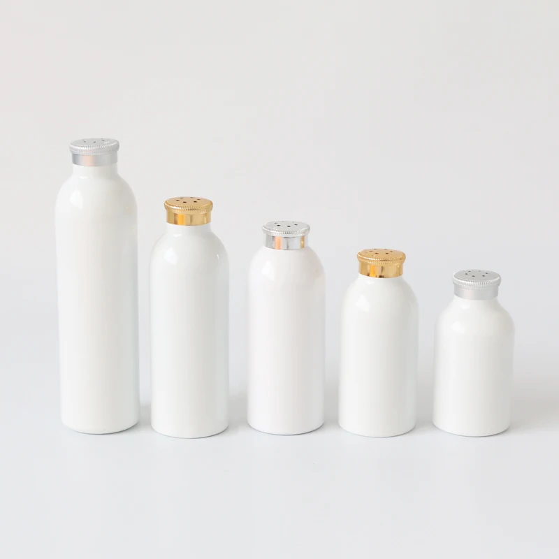 50g 100g 200g Aluminum Powder Bottle Talc Powder Container with Sifter Lid Packaging