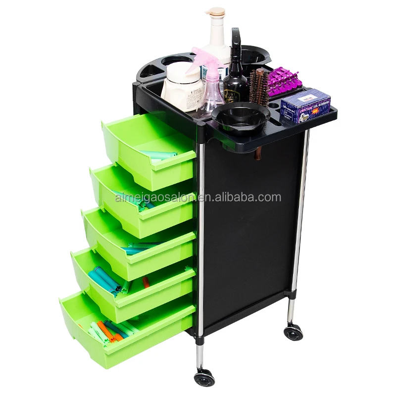 Hot Sales red Hair Salon Trolley Practical Mobile Trolley for Barber Shop Beauty Hairdresser Tool Cart Salon Furniture FT-04A