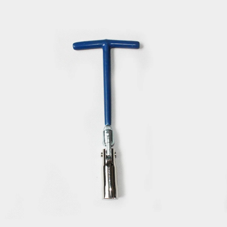 16mm Auto Car T-Handle Joint Spark Plug Socket Wrench 16mm Remover Installer Tool Red+Silver