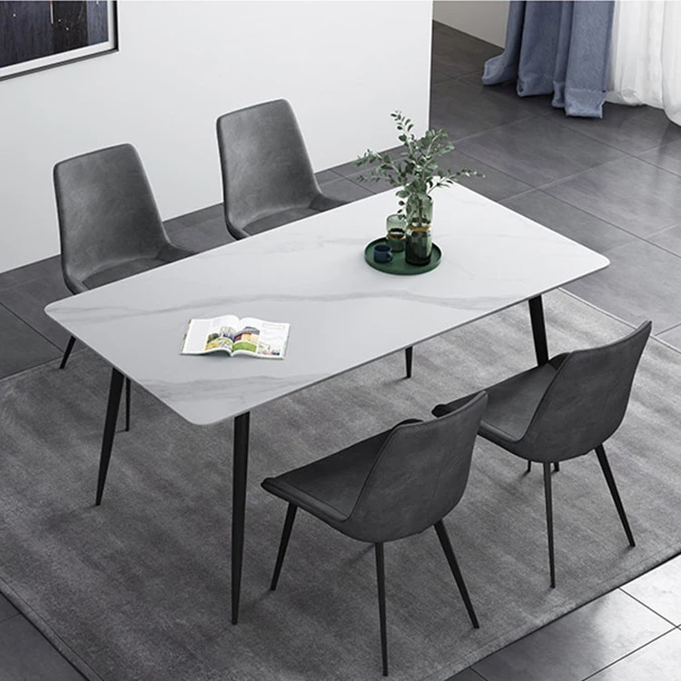 Modern simple restaurant furniture carbon steel table dining tables