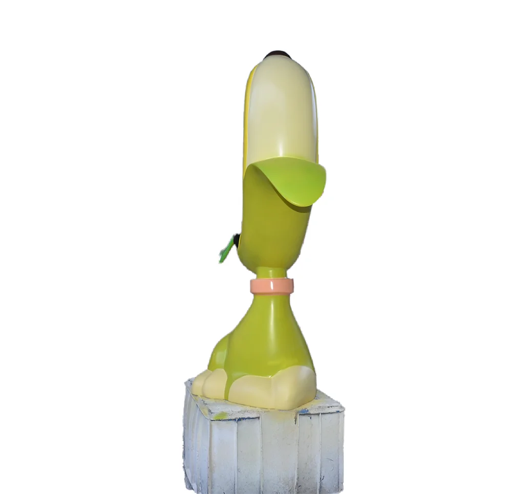 Creative Party Decor Accessories Resin Banana Dog Figurine Animal Standing Decor