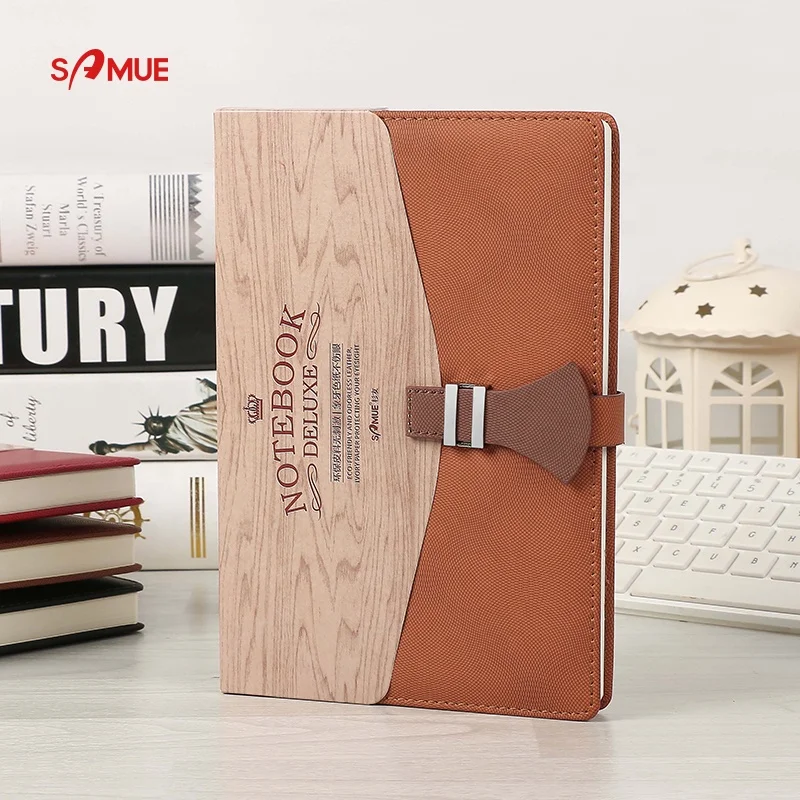 Wholesale PU leather business diary notebook vintage magnetic buckle