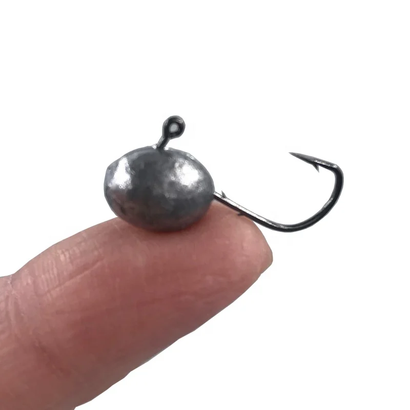 A018 Fishing Hook 10pcs/bag Jig Head Hook Soft Lure Bulk Small Metal Lead Jighead Mustad Barbed Hooks Lead Head In Stock