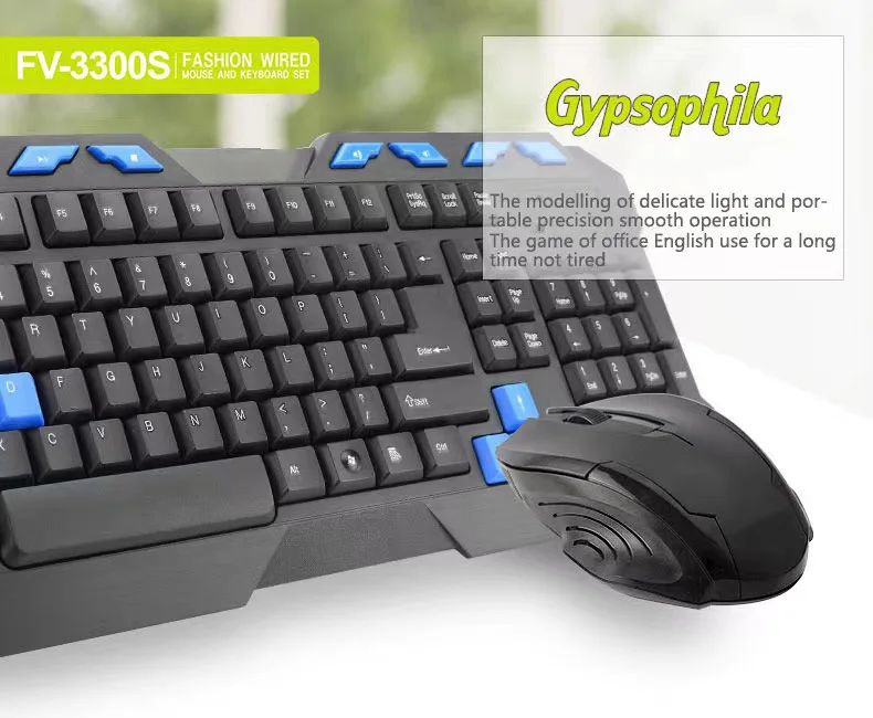 Hot Selling Gaming Gaming Keyboard and Mouse USB Wired Keyboard Mouse Set for Laptop Computer Gaming and Work
