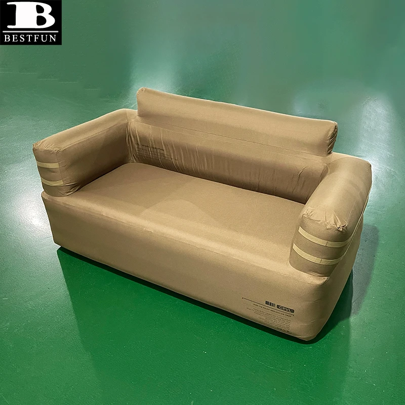 luxury inflatable sofa air couch lounge with built-in pump Luxchoice automatic inflatable chair for home outdoor camping travel