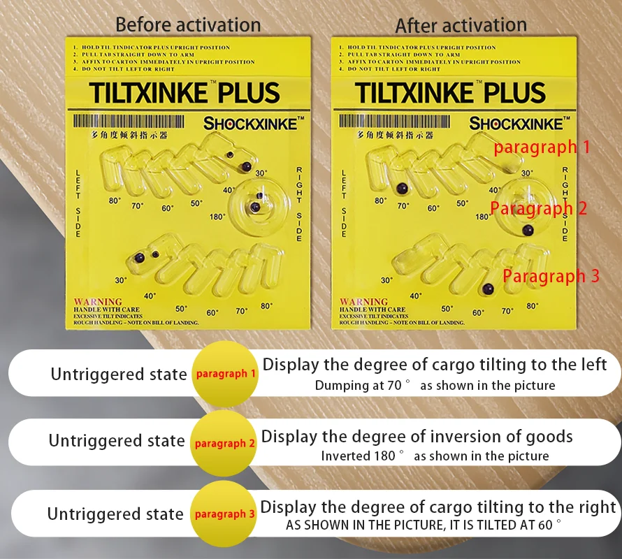 Plus Plus Impact Indicator Shockproof Labels Durable Material with Adhesive Packaging for Leaning Labels and Stickers
