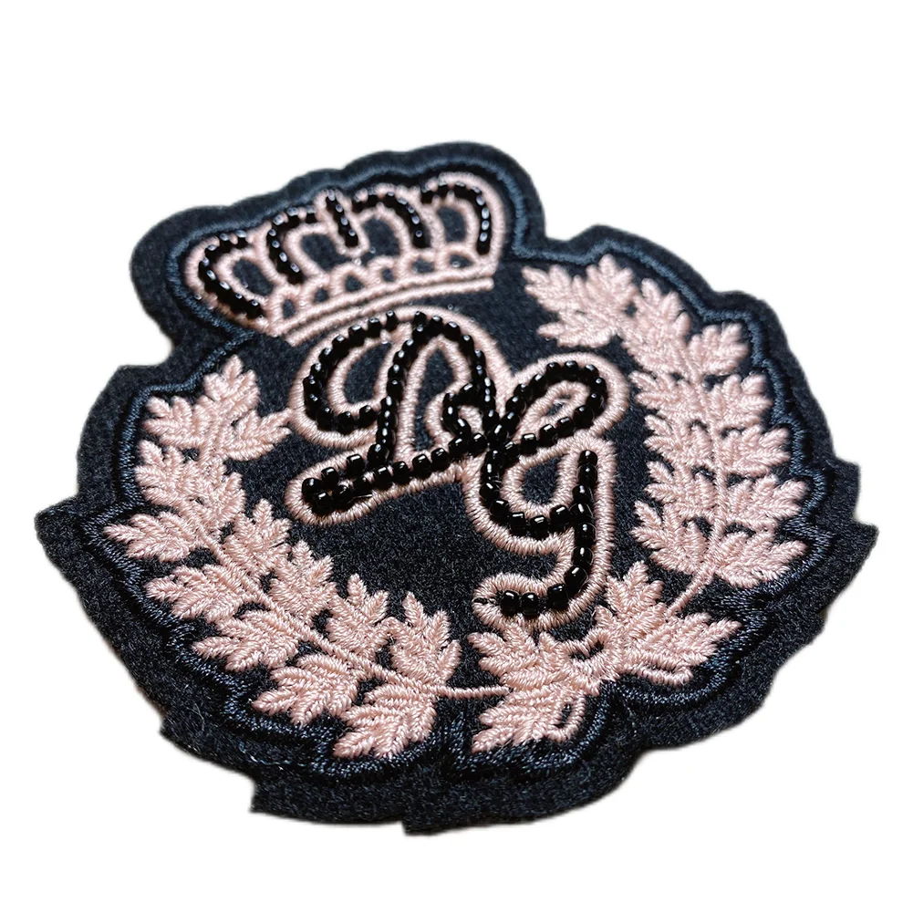 Fabric Embroidered Badges Wholesale Design Custom Mountain Logo Embroidery Applique Clothing Patches