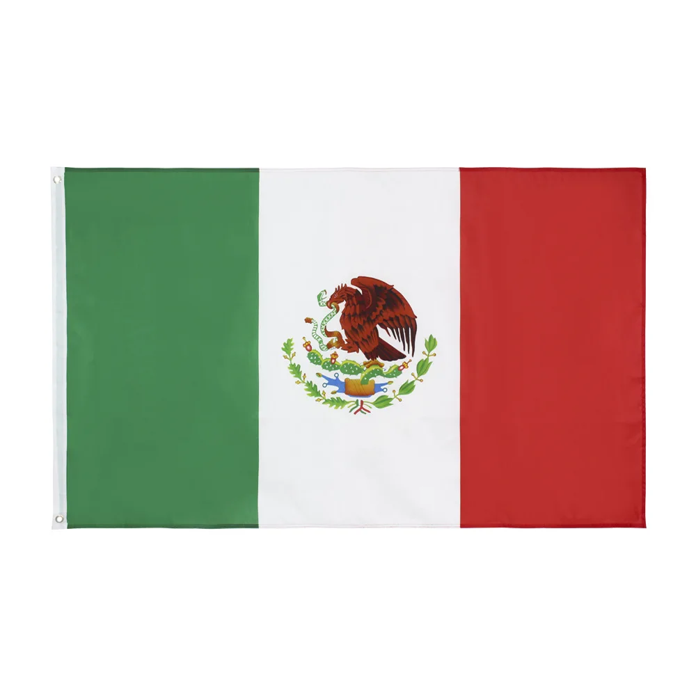 China Factories Cheap Price Polyester Red White Green Mexico National Flags