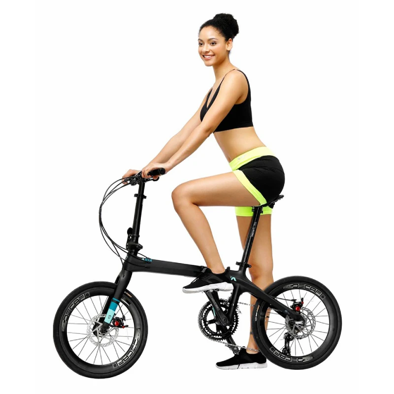 JAVA ARIA Carbon Fiber Folding Bike ARIA 20 inch 16 Speed Factory in Stock Carbon Frame Foldable Bikes MINI City Road Bicycle