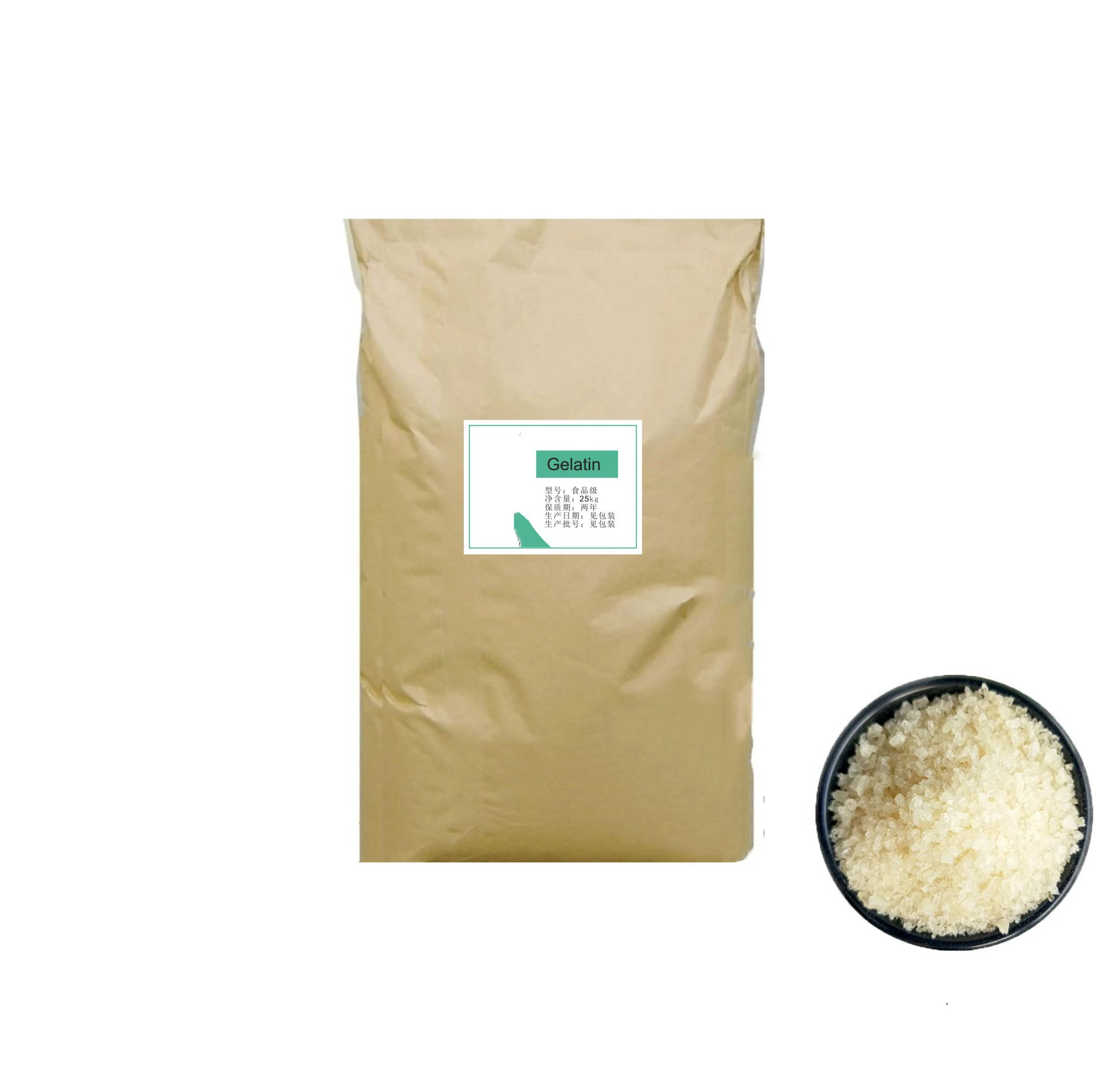 Wholesale 25Kg Unflavored Gelatin 180 250 280 Bloom Beef Fish Donkey Based Gelatin