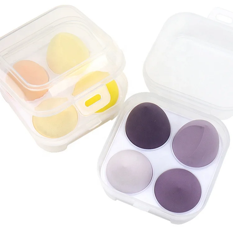 4 PCS Beauty Eggs Soft Makeup Blender Sponge Set Beauty Foundation Blending Sponge