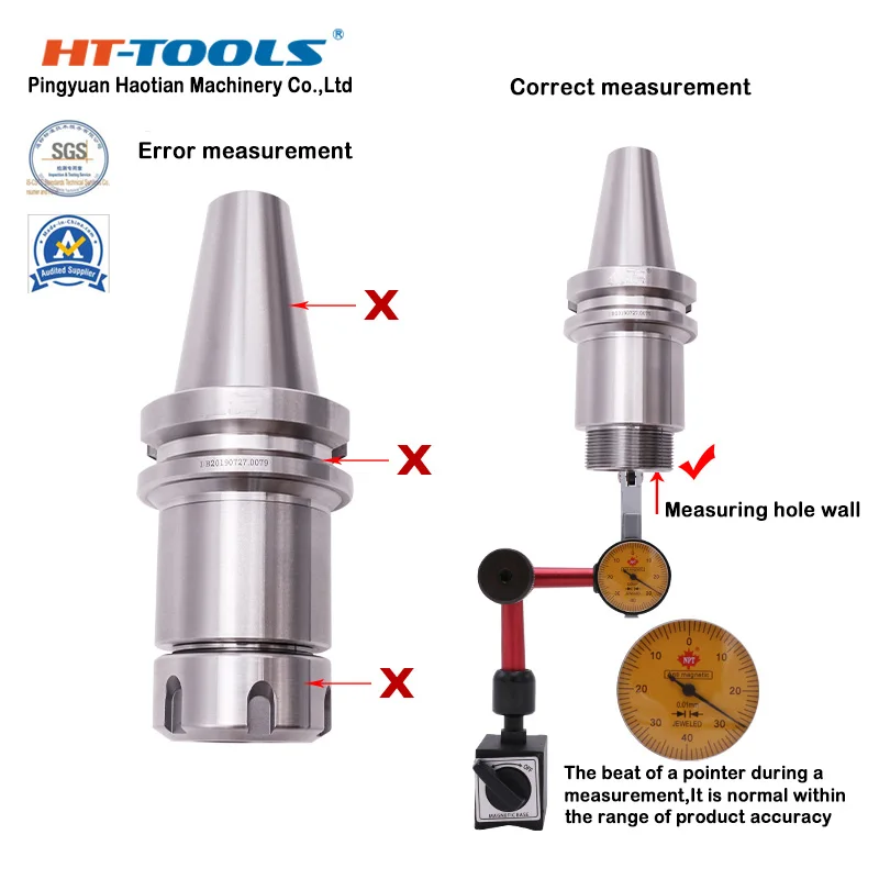 High speed high accuracy cnc milling machine tools DIN69871.40 ER32 collet chuck AD/B type with