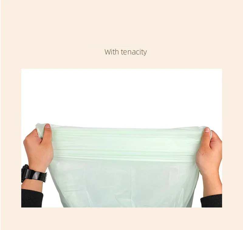 Hot Selling Customized Factory Biodegradable Recyclable PBAT+PLA+Cornstarch Trash Carry Plastic Garbage Bags On Roll