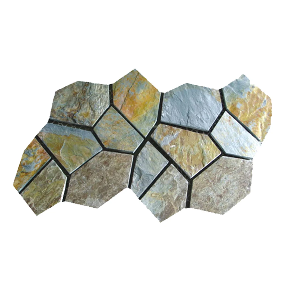 decorate multi color slate tile patio pavers flagstone patios paving stone floor tile