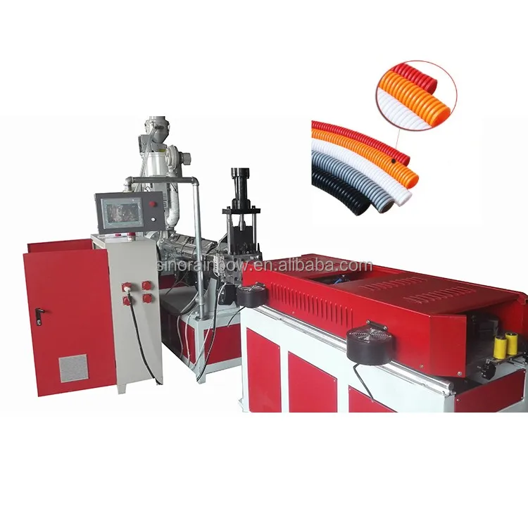 PVC PP PE Flexible Corrugated Conduit Shrinking Pipe Making Machine Electric Corrugated Pipe Extrusion Machine