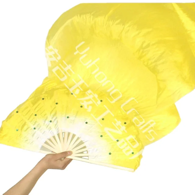 Hot Belly Dance 100% Real Silk Fan Veils