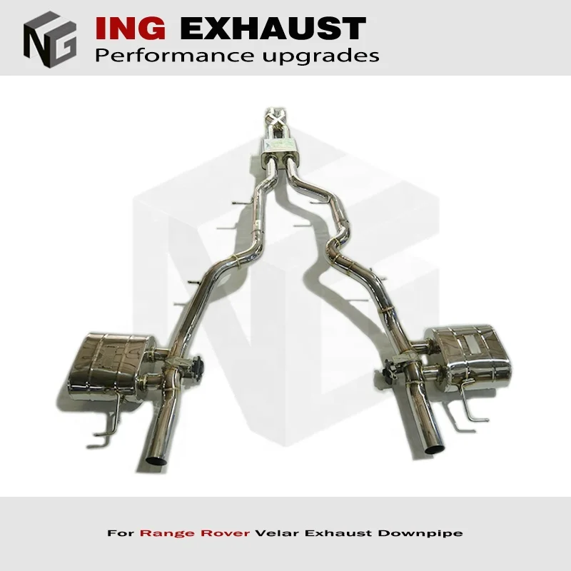 ING car exhaust pipe for 2017-up Range Rover Velar 3.0T stainless steel catback exhaust muffler with valve