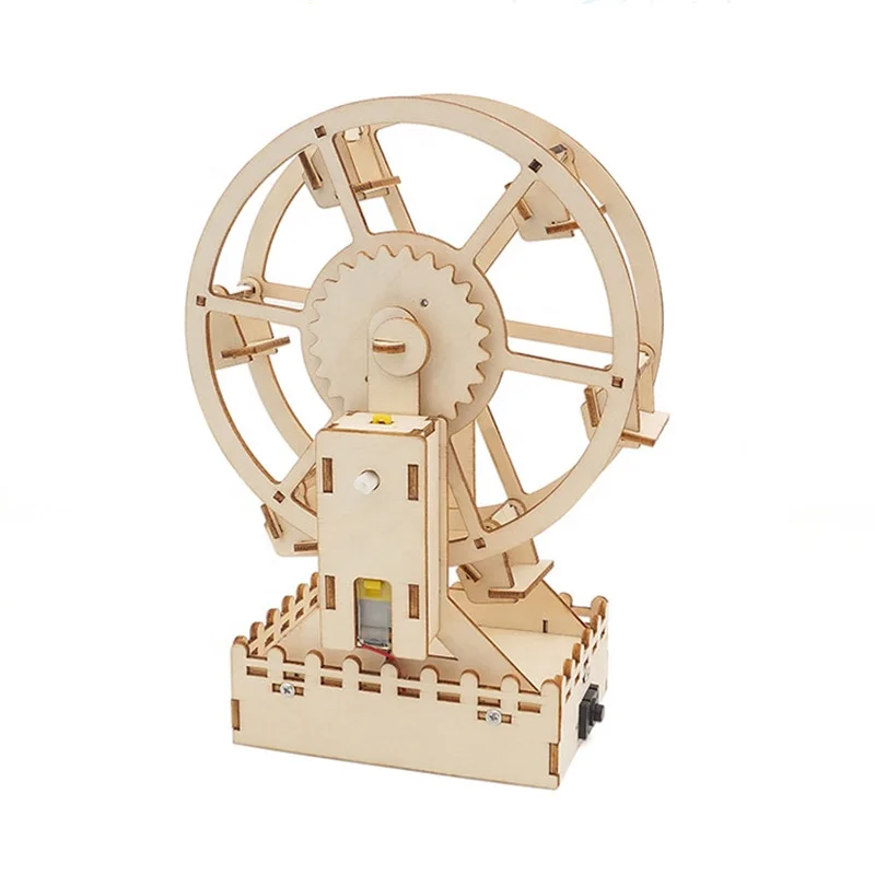 STEM science and education items wooden diy Ferris wheel kids toy
