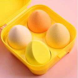 Wholesale OEM dry and wet dual purpose powder free high resilience invariance 4 color box Makeup Sponge