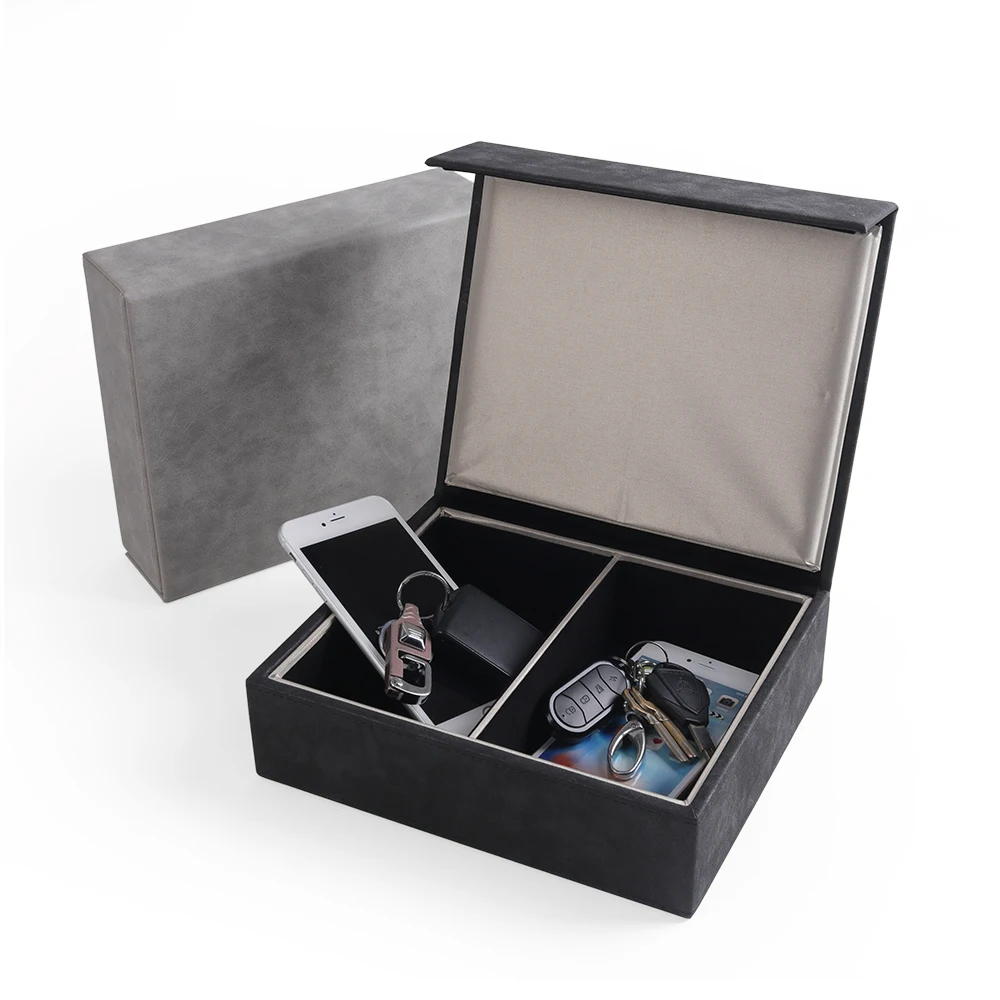 Anti Car Theft RFID Blocking box Keyless Car 2 slots Blocking Faraday Box with pouch bag