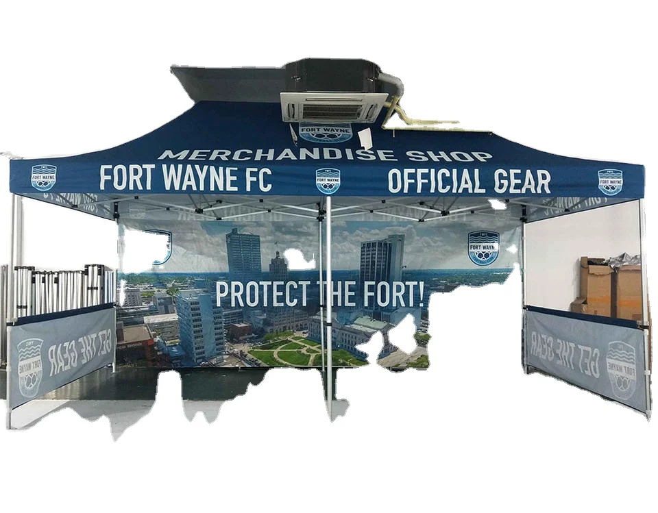 10X10 600D Oxford Aluminum Frame Folding Big Tent Heavy Duty Wind Resistant Canopy Tent Advertising Canopy Tent