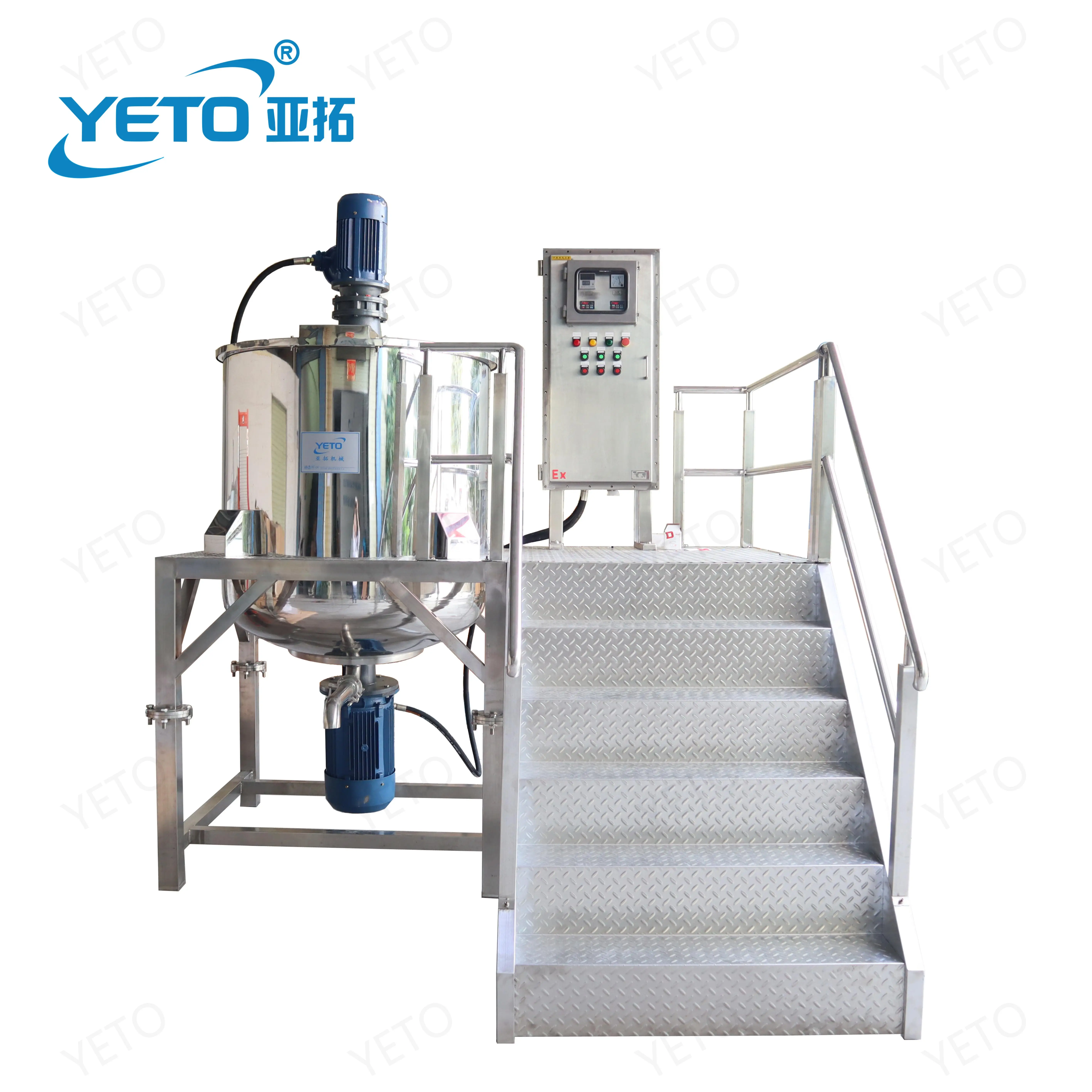 Stainless Steel Single Layer High Shear Cosmetic Face Cream Lotion Emulsion Machine Mixer Homogenizer Reactor Mixing Tank