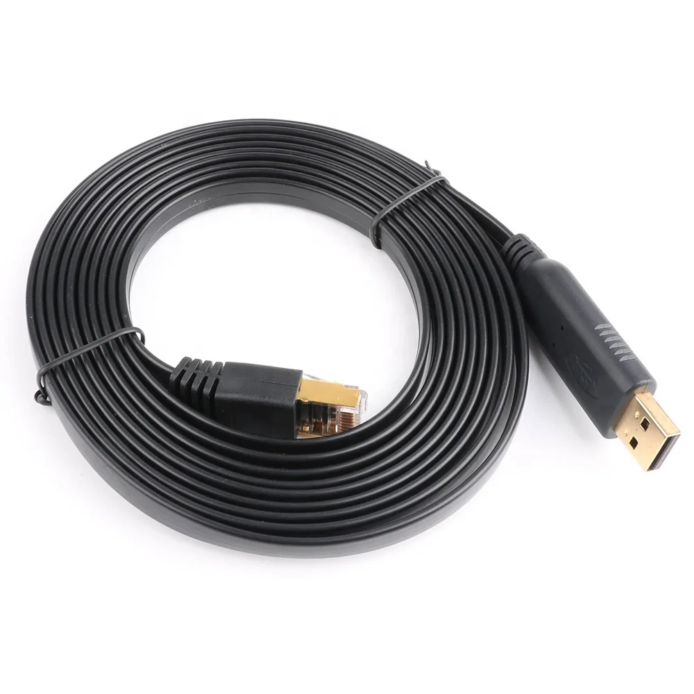 Последовательный кабель преобразователя PL2303 USB 2,0 RJ45 8P8C RS232 для консоли Cisco Huawei Tp-link, маршрутизатора, переключателя брандмауэра