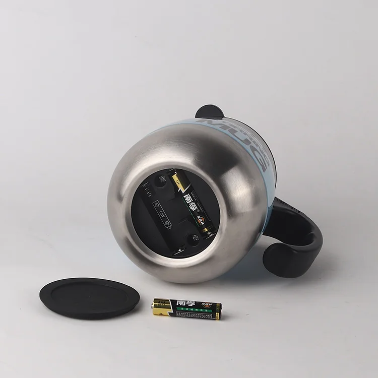 12oz 350ml customized logo auto mix coffee travel drinking double wall insulated self stirring mug with plastic lid