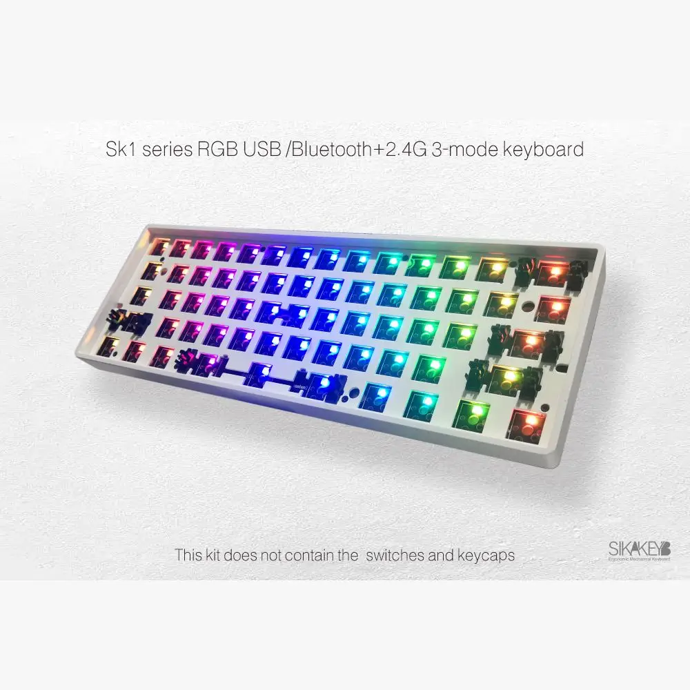 SIKAKEYB SK1 RGB Backlit Hot Swap Switches 61key Mechanical keyboard DIY Kits