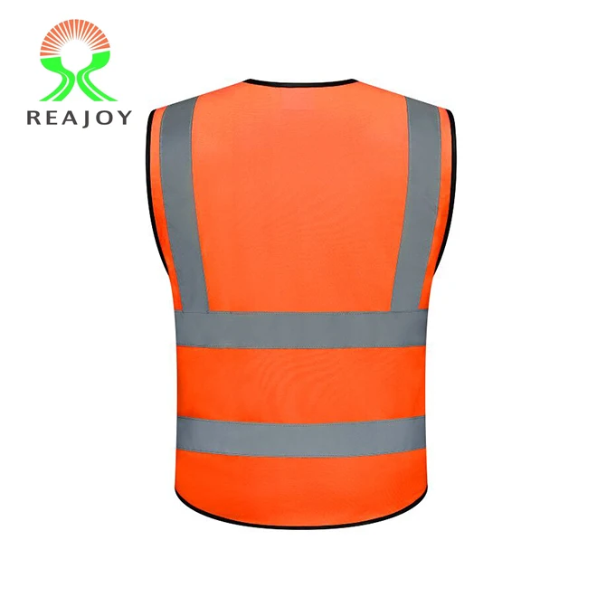 Custom Hi Vis Security Clothing Safety Vest Jacket Reflective Yellow Orange Fluorescent Men Women With Logo factory direct