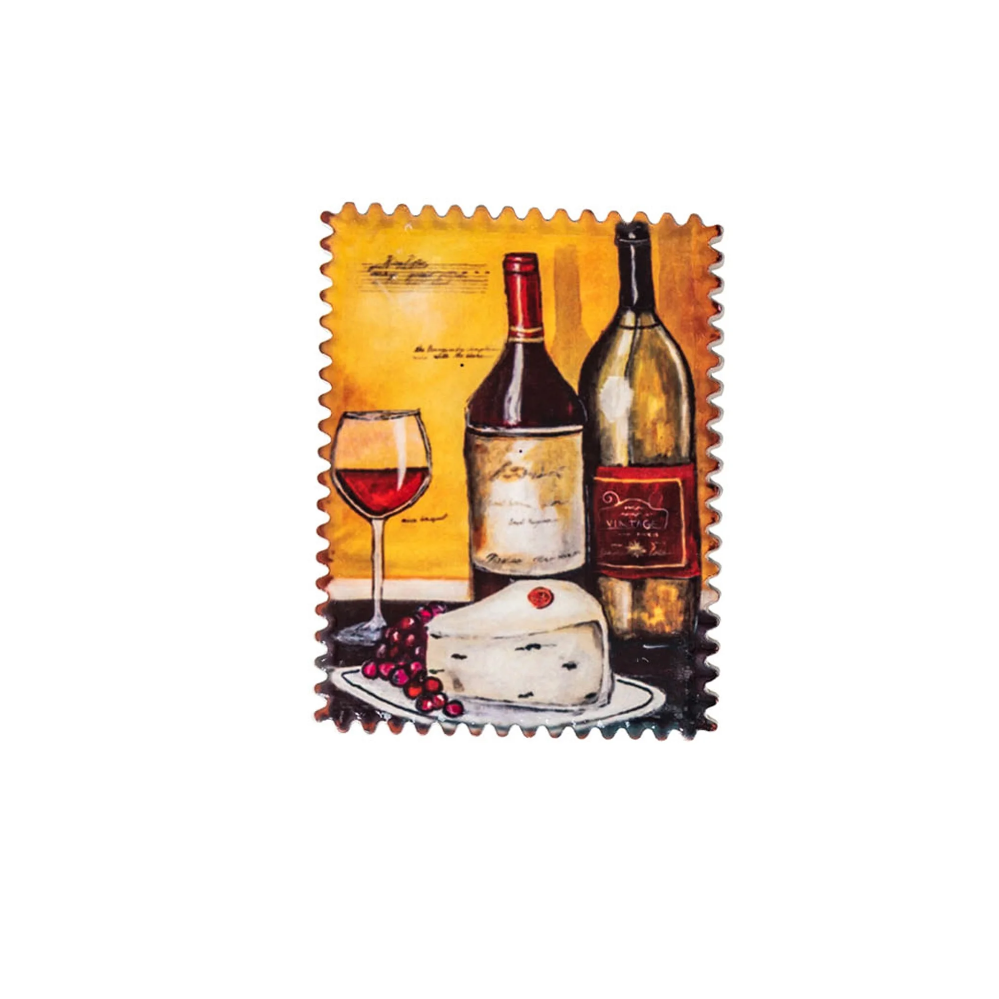 Custom High Quality Fashion Irregular Shape Ceramic Fridge Magnet With Printing Logo