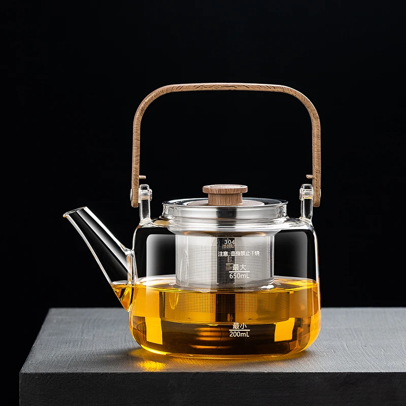 Customized Steam Kettle Tea Maker Christmas All In One Teapot Diffuser With Glass Infuser