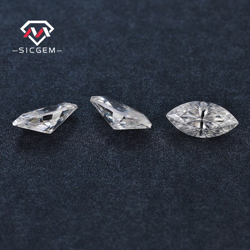 SICGEM  10x5mm 1 To 7 carat Super Premium Marquise Cut Moissanite Loose Stones Wholesale Price