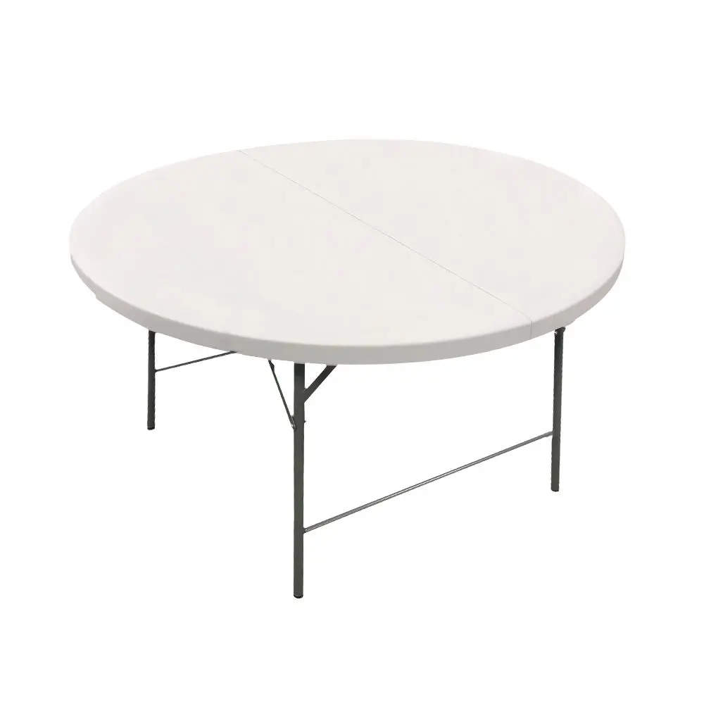 Rental China Manufacturer Custom Camping 10 People Round Folding Banquet 5FT Folding in Half Tables For Wedding Event Party 5ft