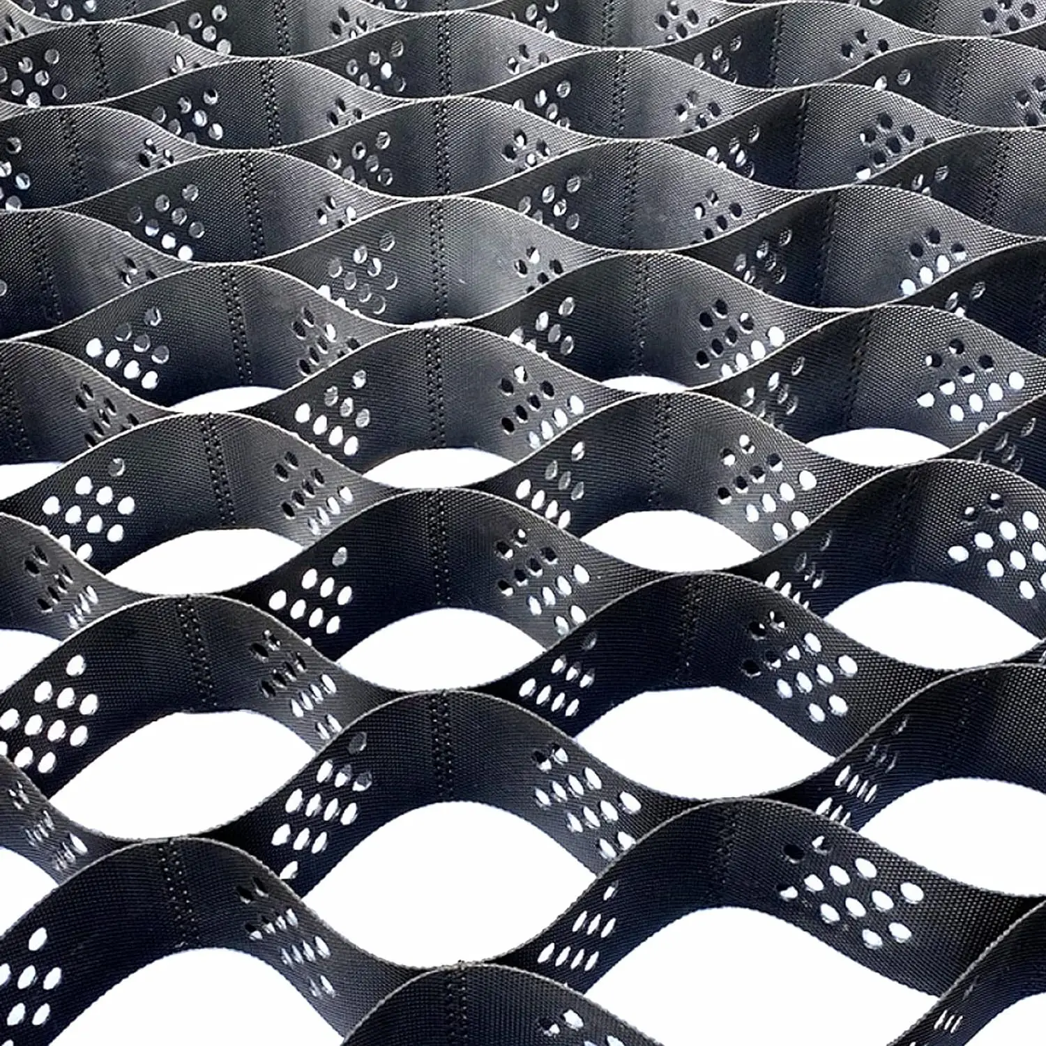 Geotechnical grid, river subgrade reinforcement, plastic grid, grass planting, slope protection, honeycomb punching grid