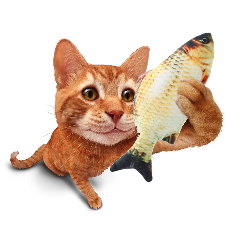 
Electronic Pet Cat Toy USB Charging Fish Toys for Dog Cat Chewing Playing Biting pillow 