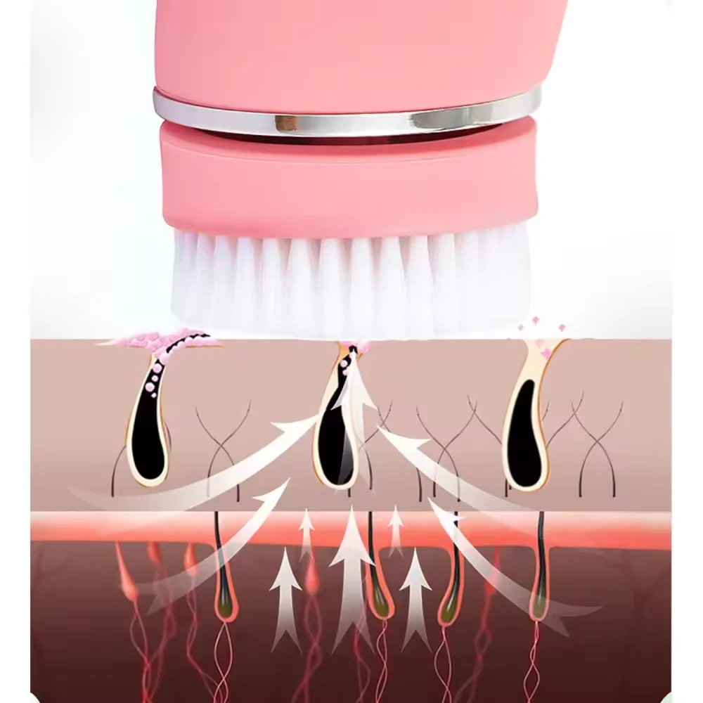 2024 Silicone Face Scrubber Brush Face Exfoliator Blackhead Acne Pore Wash Brush For Deep Cleaning Home use beauty equipment